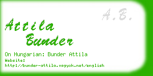 attila bunder business card